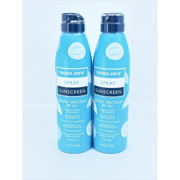Trader Joe's Broad Spectrum SPF 50+ Sunscreen Spray Aloe FACTORY SEALED - Picture 2 of 5